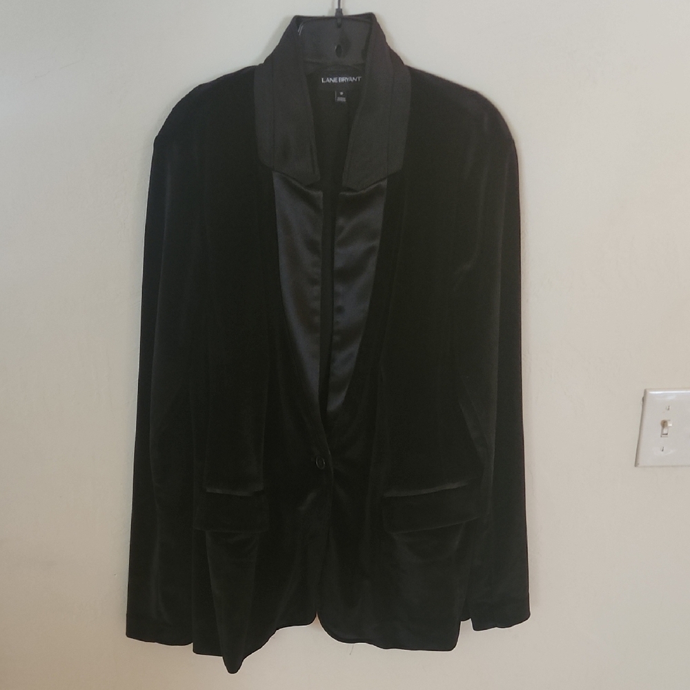 Lane Bryant Black Velvet Jacket